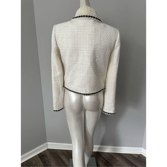 ALICE + OLIVIA Kidman cropped bead-embellished tweed jacket size XS $895 - Picture 10 of 12